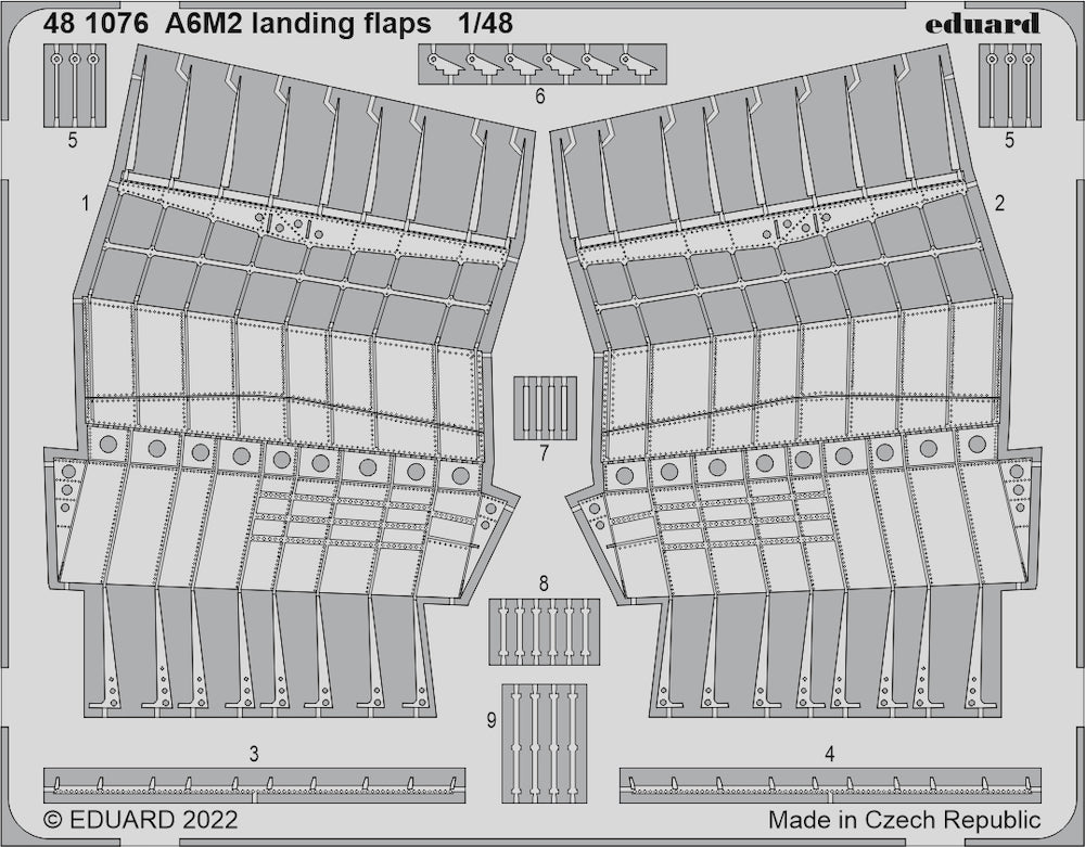 Eduard ED481076 1:48 Mitsubishi A6M2 landing flaps
