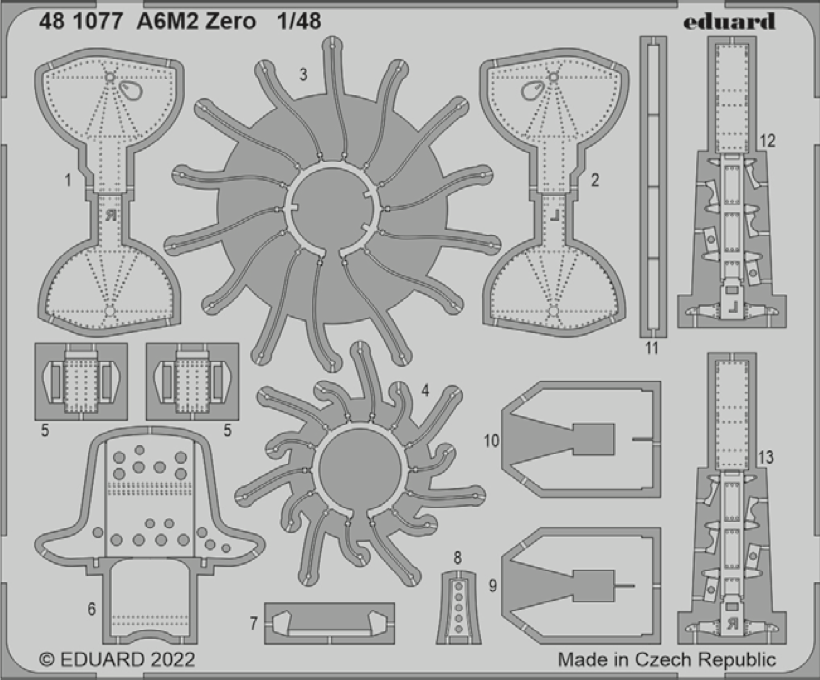 Eduard ED481077 1:48 Mitsubishi A6M2 Zero