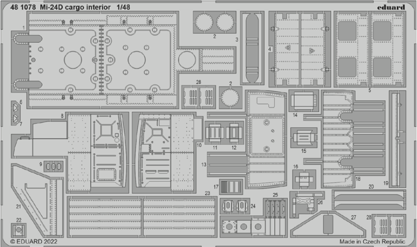 Eduard ED481078 1:48 MiL Mi-24D Hind cargo interior