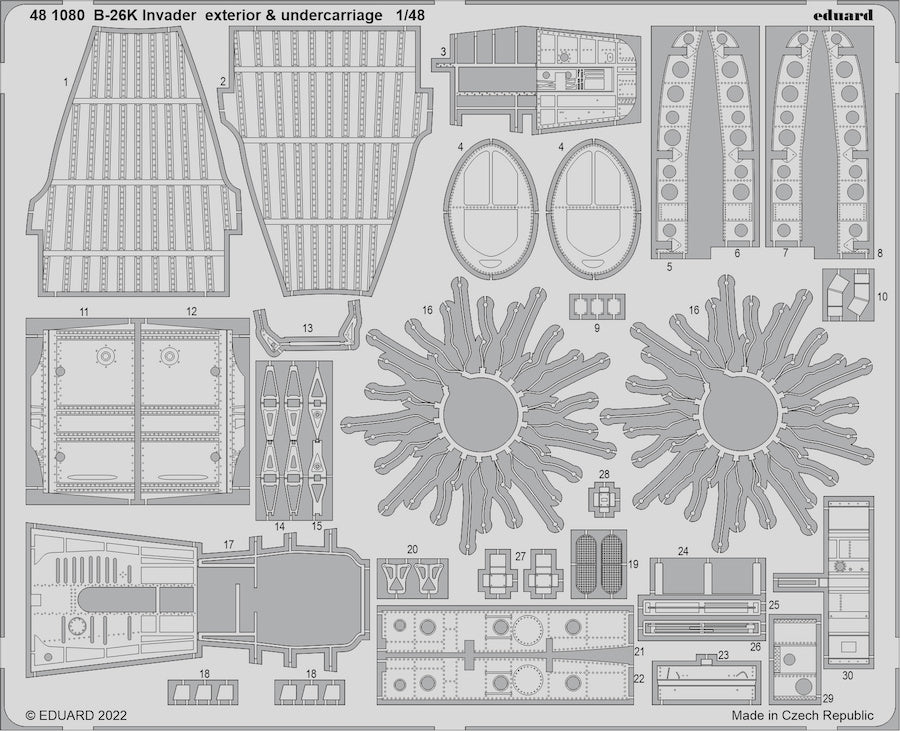 Eduard ED481080 1:48 Douglas B-26K Invader exterior & undercarriage