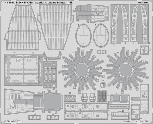 Eduard ED481080 1:48 Douglas B-26K Invader exterior & undercarriage