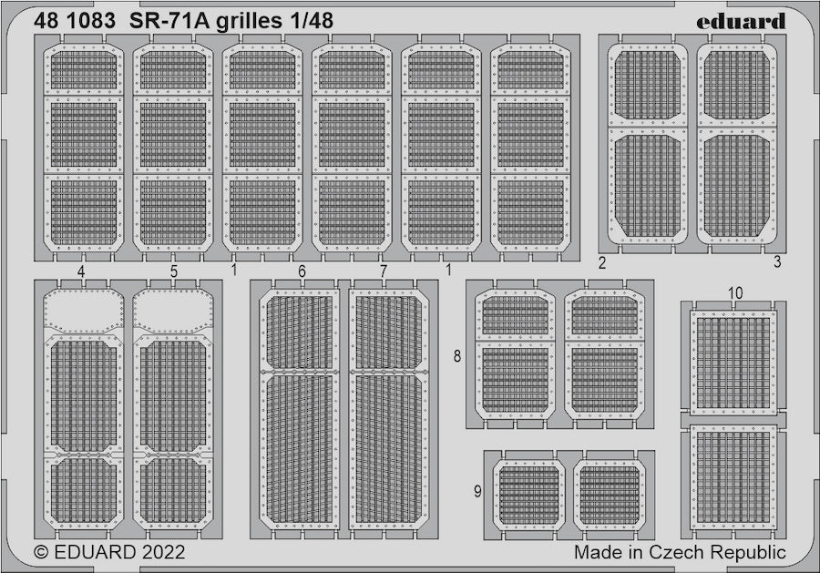 Eduard ED481083 1:48 Lockheed SR-71 Blackboard grilles
