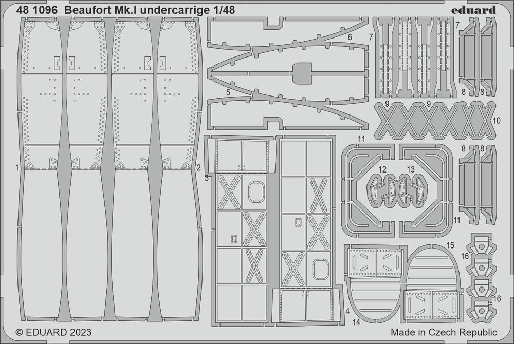 Eduard ED481096 1:48 Bristol Beaufort Mk.I undercarriage