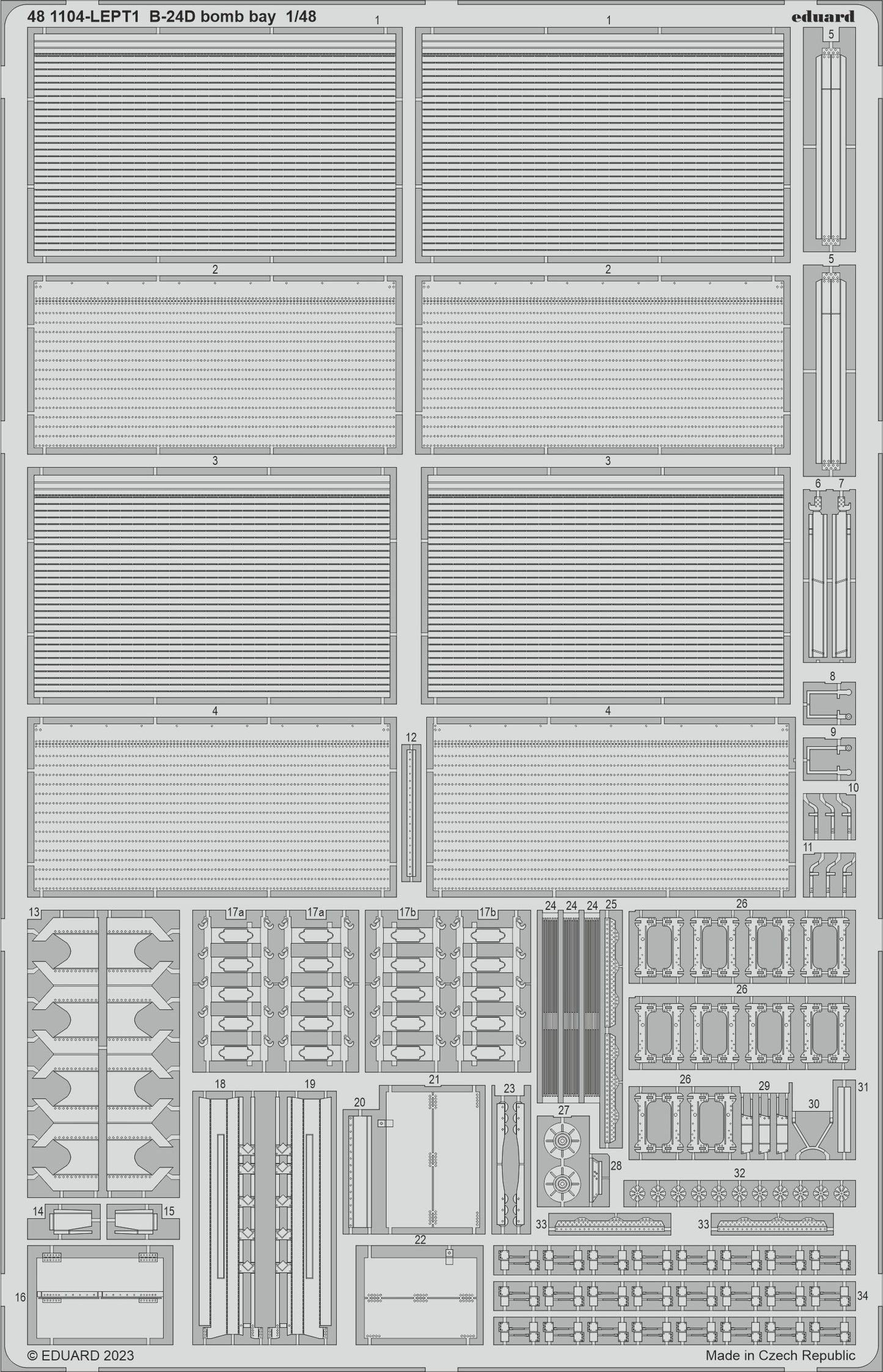 Eduard ED481104 1:48 Consolidated B-24D Liberator bomb bay