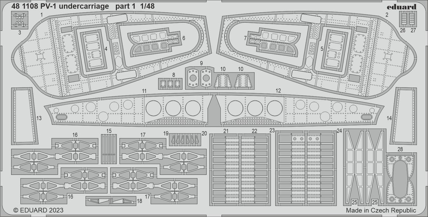 Eduard ED481108 1:48 Lockheed PV-1 Ventura undercarriage