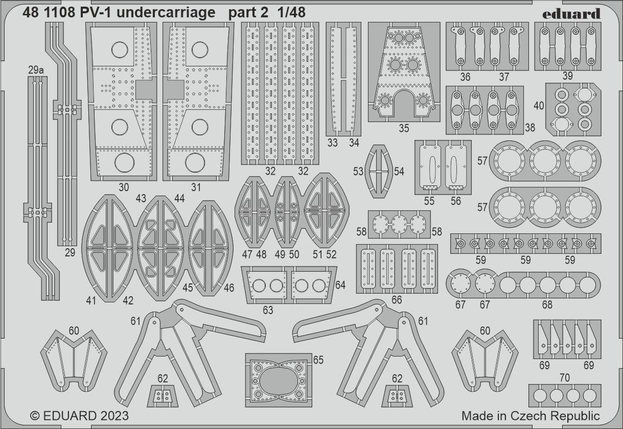 Eduard ED481108 1:48 Lockheed PV-1 Ventura undercarriage