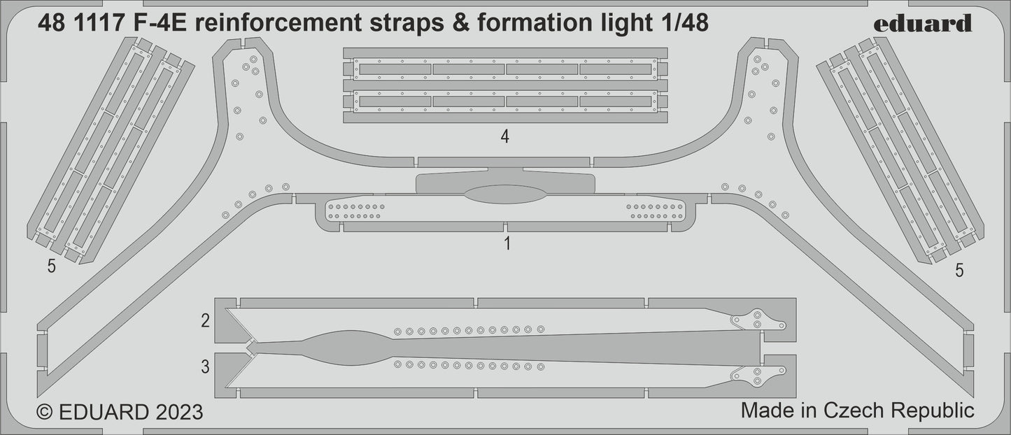 Eduard ED481117 1:48 F-4E Phantom reinforcement straps & formation lights