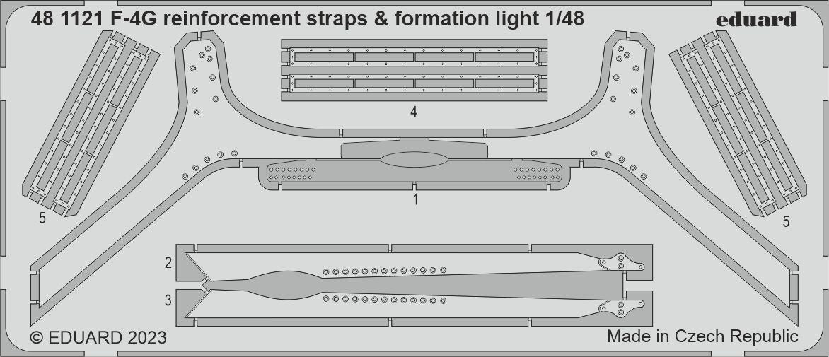 Eduard ED481121 1:48 F-4G Reinforcement Straps & Lights (Meng)