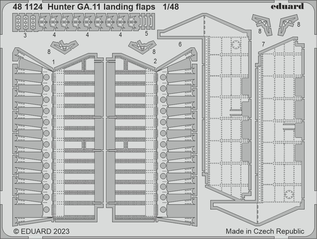 Eduard ED481124 1:48 Hawker Hunter GA.11 landing flaps