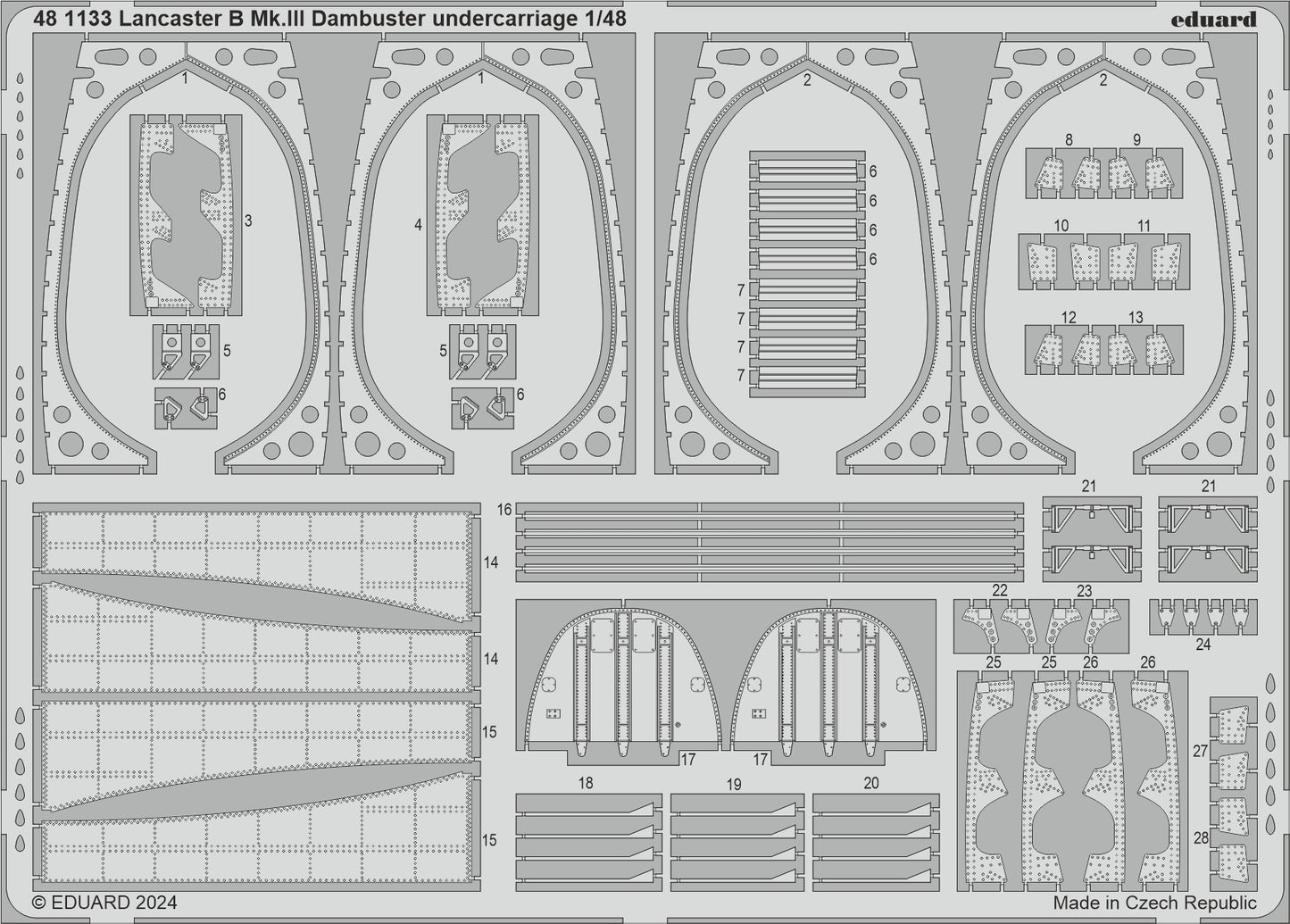 Eduard ED481133 Avro Lancaster B Mk.III Dambuster undercarriage 1:48