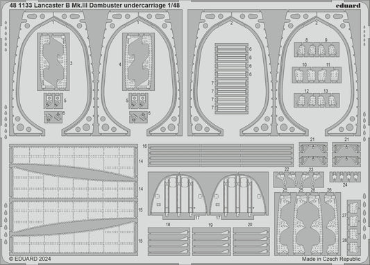 Eduard ED481133 Avro Lancaster B Mk.III Dambuster undercarriage 1:48
