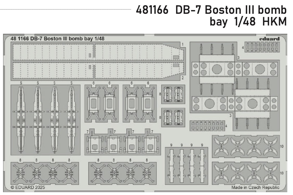 Eduard ED481166 Douglas Boston III/US DB-7B bomb bay 1:48