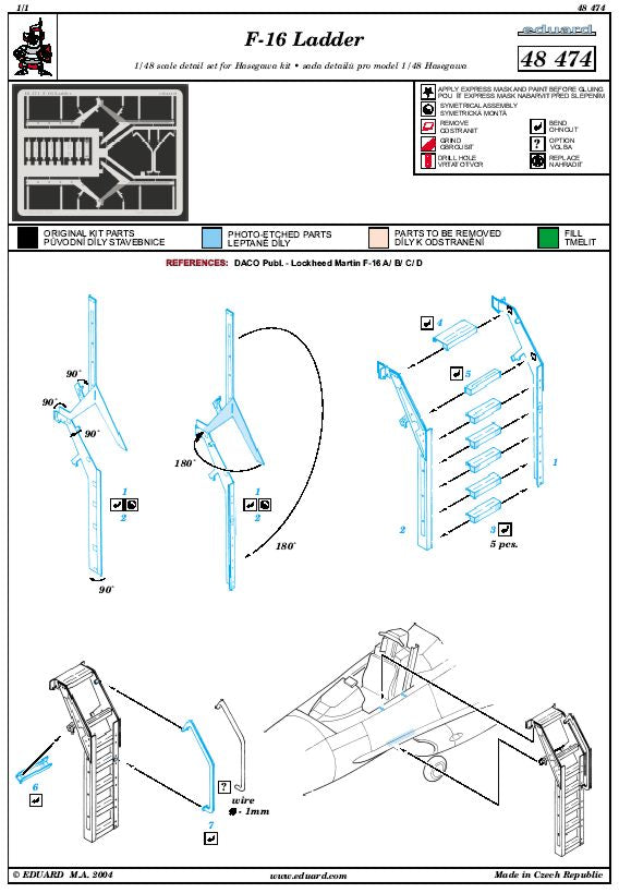 Eduard ED48474 1:48 Lockheed-Martin F-16 Ladder