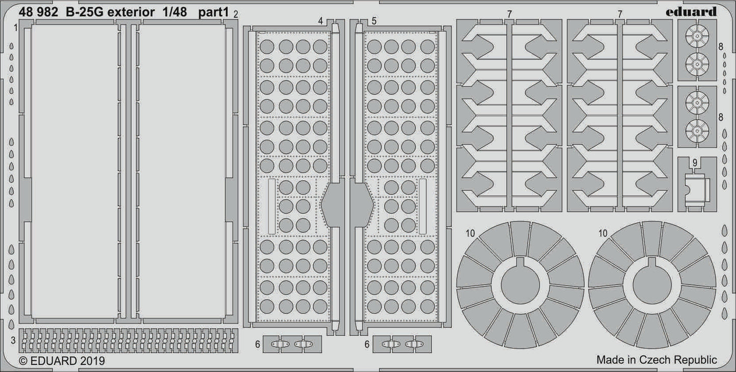 Eduard ED48982 1:48 North-American B-25G Mitchell exterior