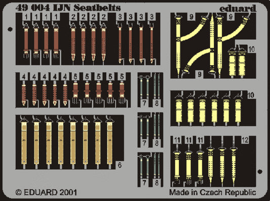 Eduard ED49004 1:48 IJN seatbelts PRE-PAINTED IN COLOUR!