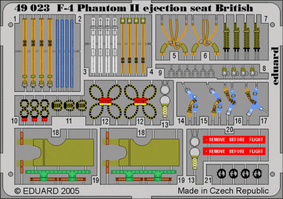 Eduard ED49023 1:48 McDonnell-Douglas FG.1/FGR.2 Phantom ejection seat British