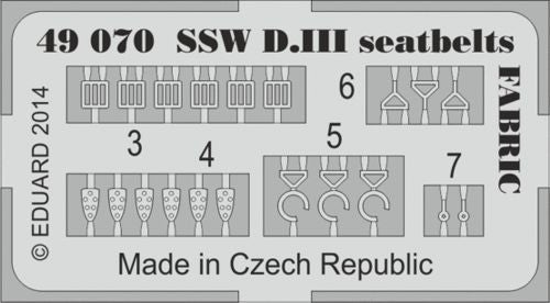 Eduard ED49070 1:48 Siemens-Schuckert D.III seatbelts FABRIC