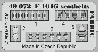 Eduard ED49072 1:48 F-104G Starfighter seatbelts fabric & etched buckles