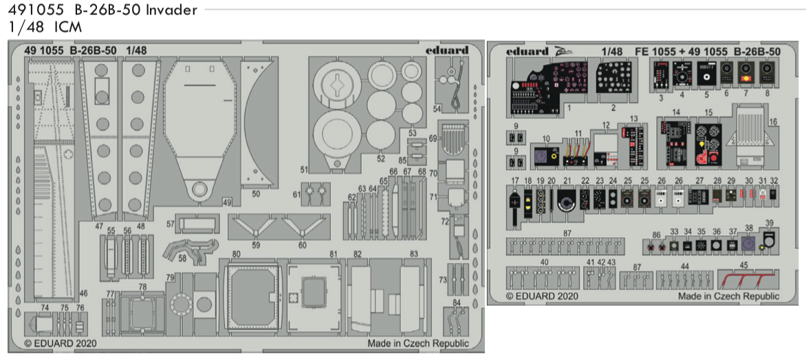 Eduard ED491055 1:48 Douglas B-26B-50 Invader