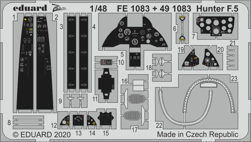 Eduard ED491083 1:48 Hawker Hunter F.4/F.5 detail set