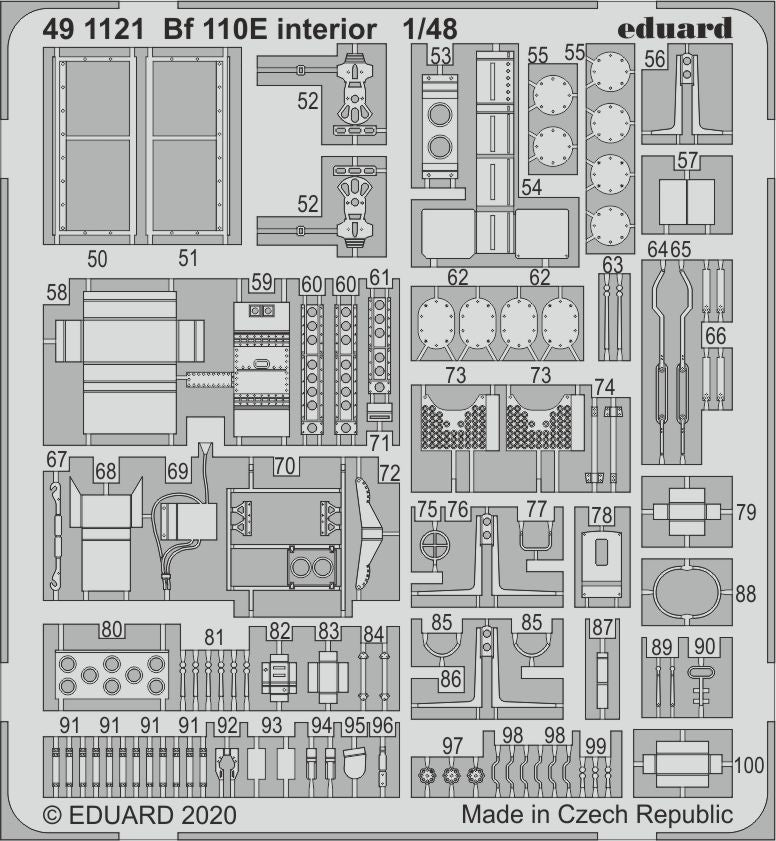 Eduard ED491121 1:48 Messerschmitt Bf-110E NACHTJAGER interior