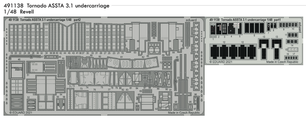 Eduard ED491138 1:48 Panavia Tornado ASSTA 3.1 undercarriage
