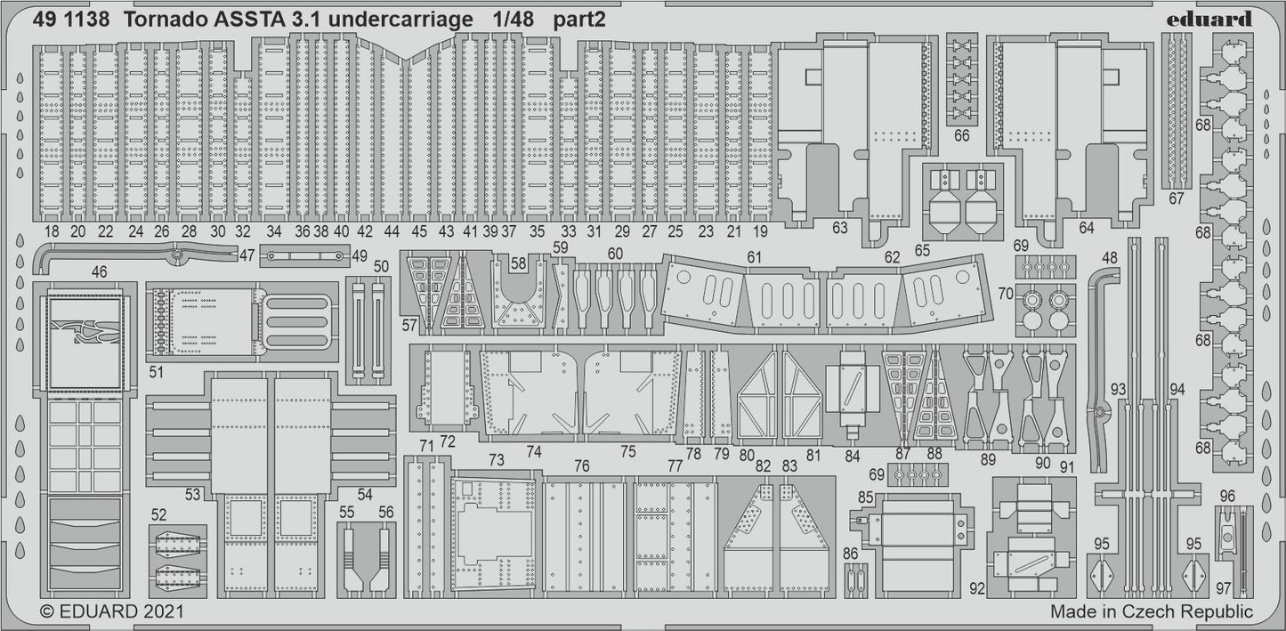 Eduard ED491138 1:48 Panavia Tornado ASSTA 3.1 undercarriage