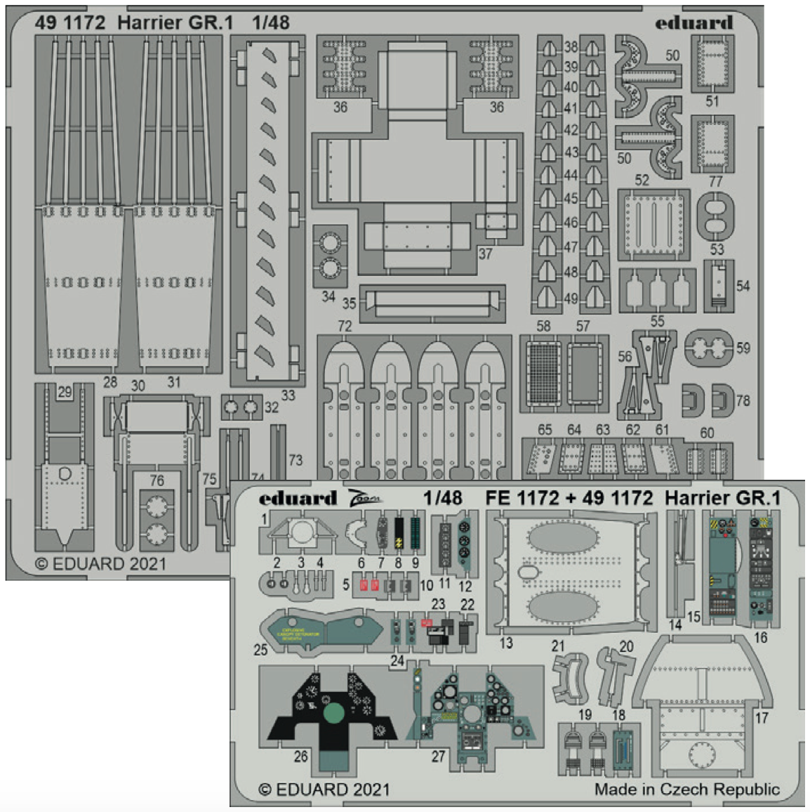 Eduard ED491172 1:48 BAe Harrier GR.1