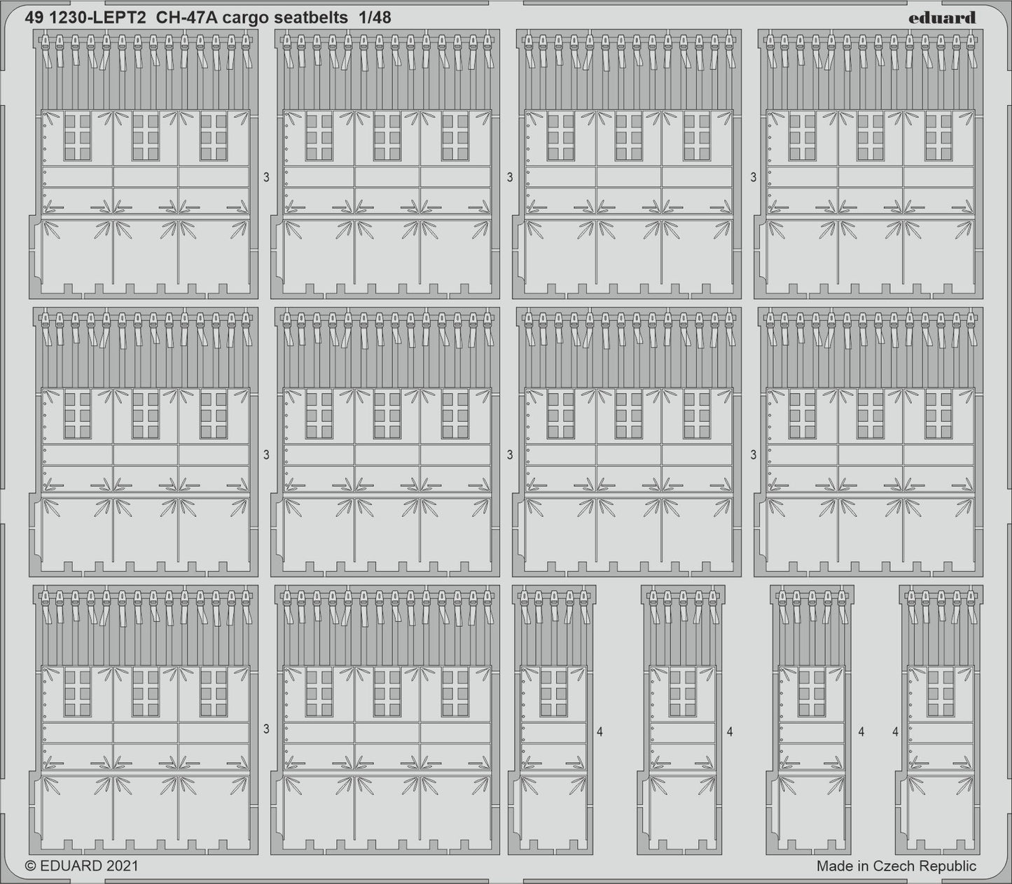 Eduard ED491230 1:48 Boeing CH-47A Chinook cargo seatbelts