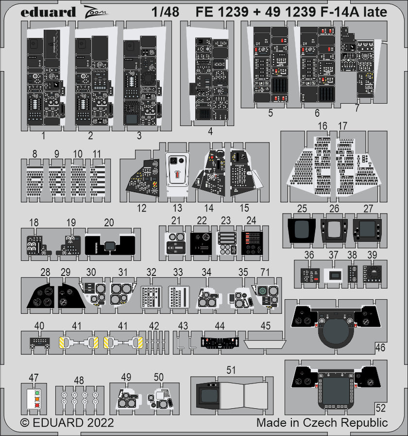 Eduard ED491239 1:48 Grumman F-14A Tomcat late interior