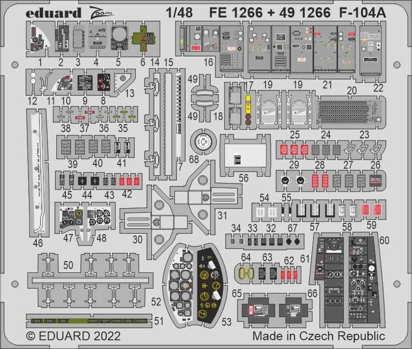 Eduard ED491266 1:48 Lockheed F-104A Starfighter