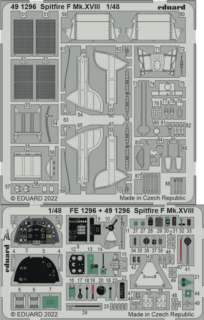 Eduard ED491296 1:48 Supermarine Spitfire F Mk.XVIII