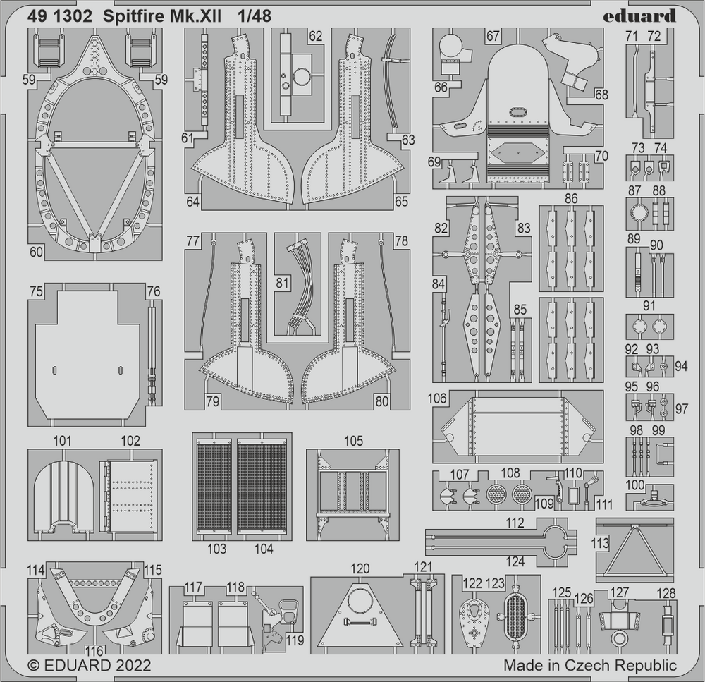 Eduard ED491302 1:48 Supermarine Spitfire Mk.XII