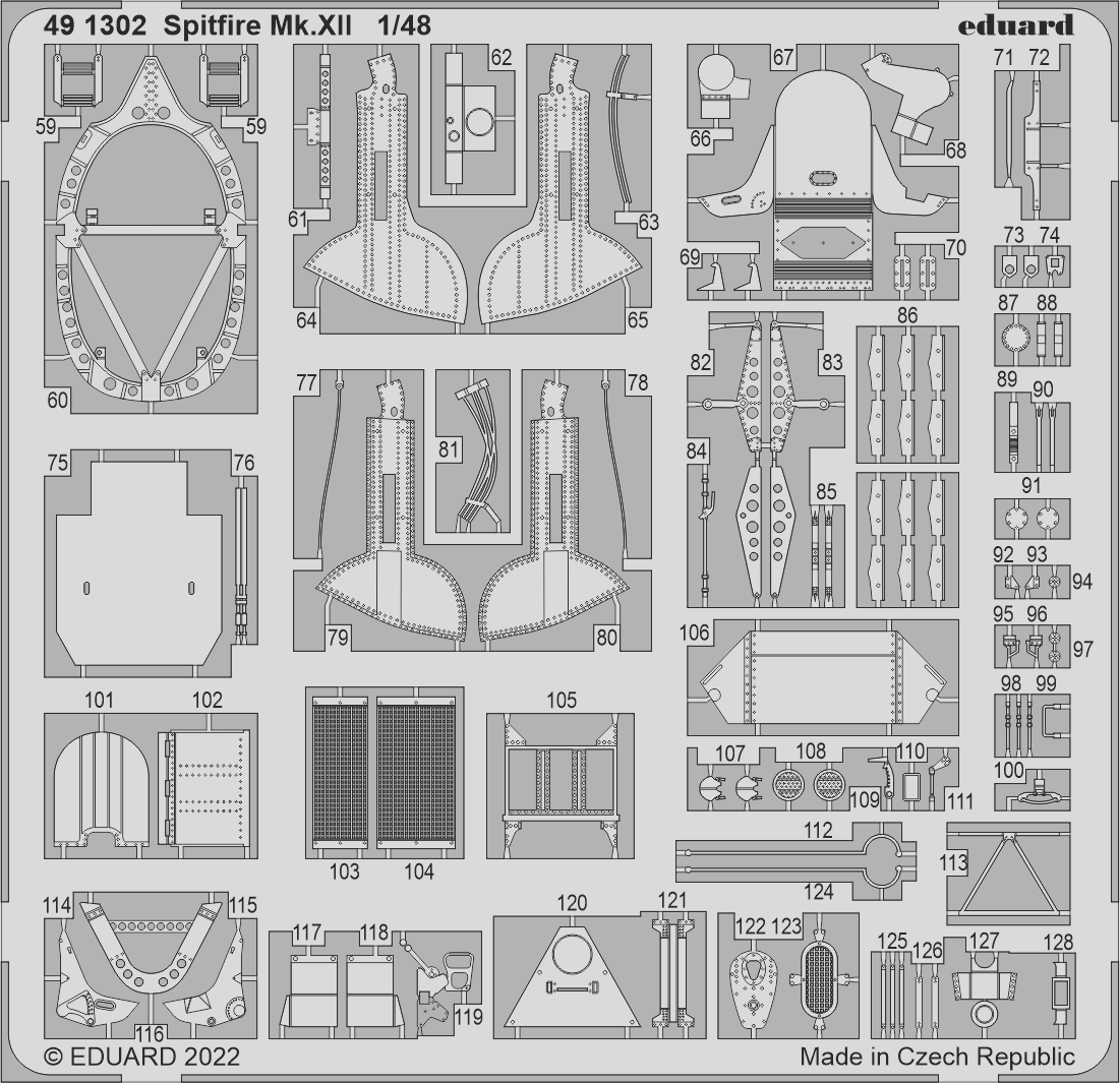 Eduard ED491302 1:48 Supermarine Spitfire Mk.XII