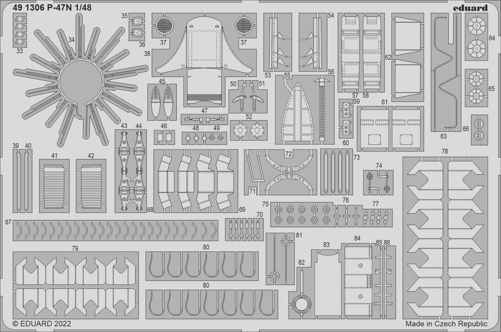 Eduard ED491306 1:48 Republic P-47N Thunderbolt