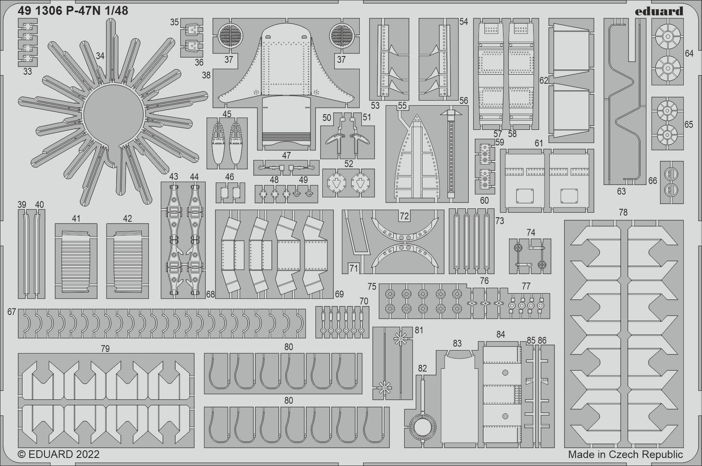 Eduard ED491306 1:48 Republic P-47N Thunderbolt