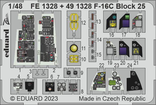 Eduard ED491328 1:48 Lockheed-Martin F-16C Block 25