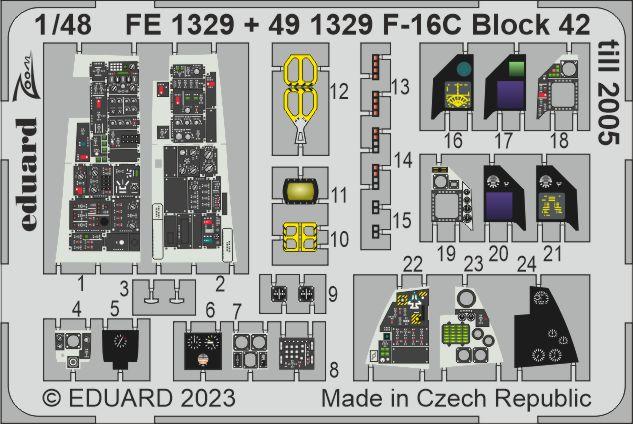 Eduard ED491329 1:48 Lockheed-Martin F-16C Block 42 till 2005