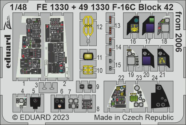 Eduard ED491330 1:48 Lockheed-Martin F-16C Block 42 from 2006