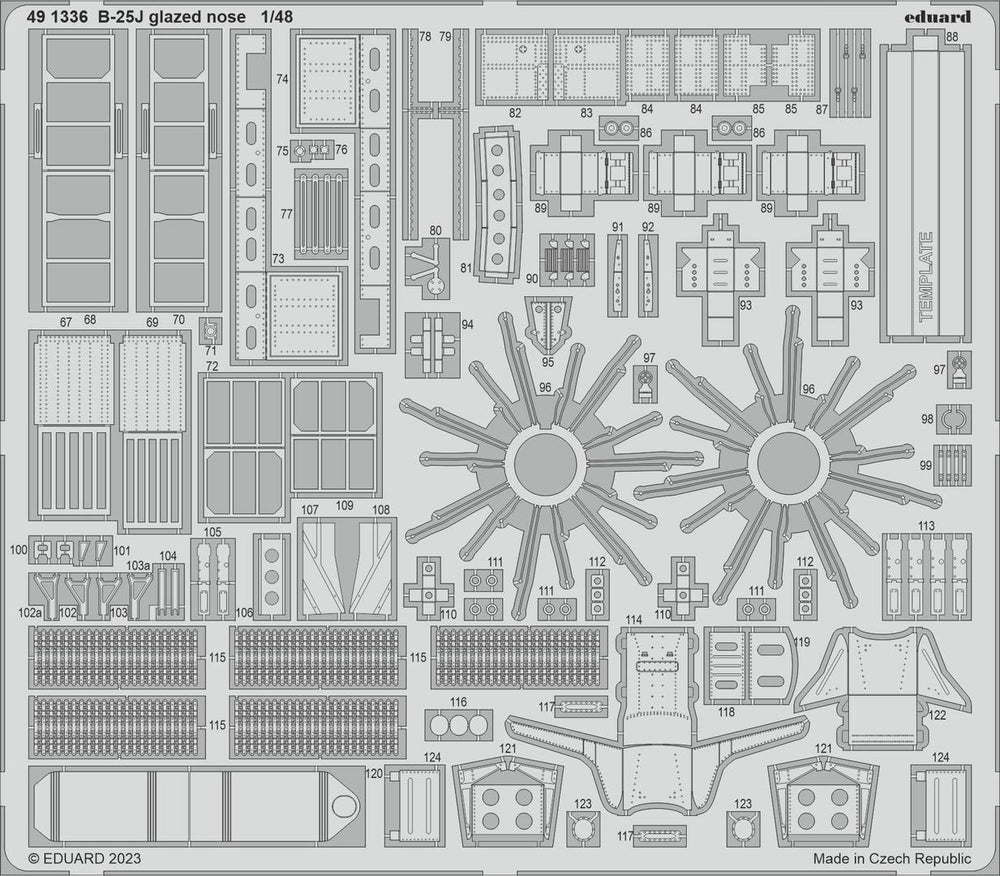 Eduard ED491336 1:48 North-American B-25J Mitchell with the glazed nose