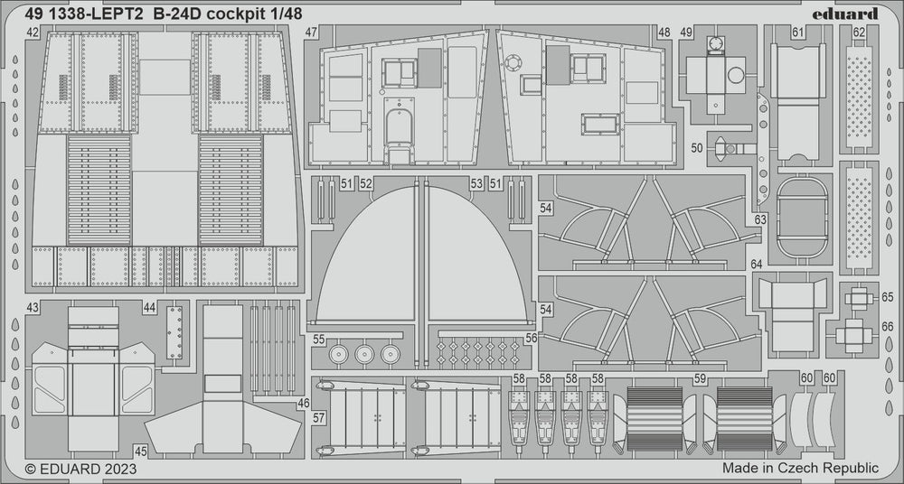 Eduard ED491338 1:48 Consolidated B-24D Liberator cockpit