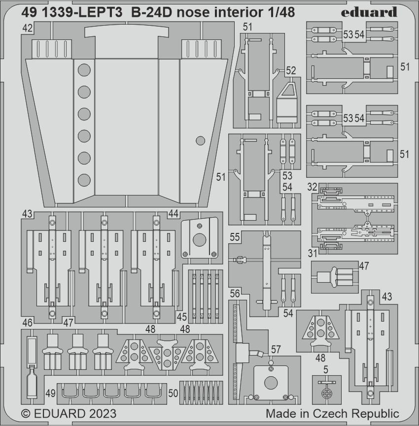 Eduard ED491339 1:48 Consolidated B-24D Liberator nose interior