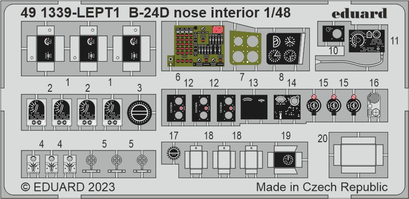 Eduard ED491339 1:48 Consolidated B-24D Liberator nose interior