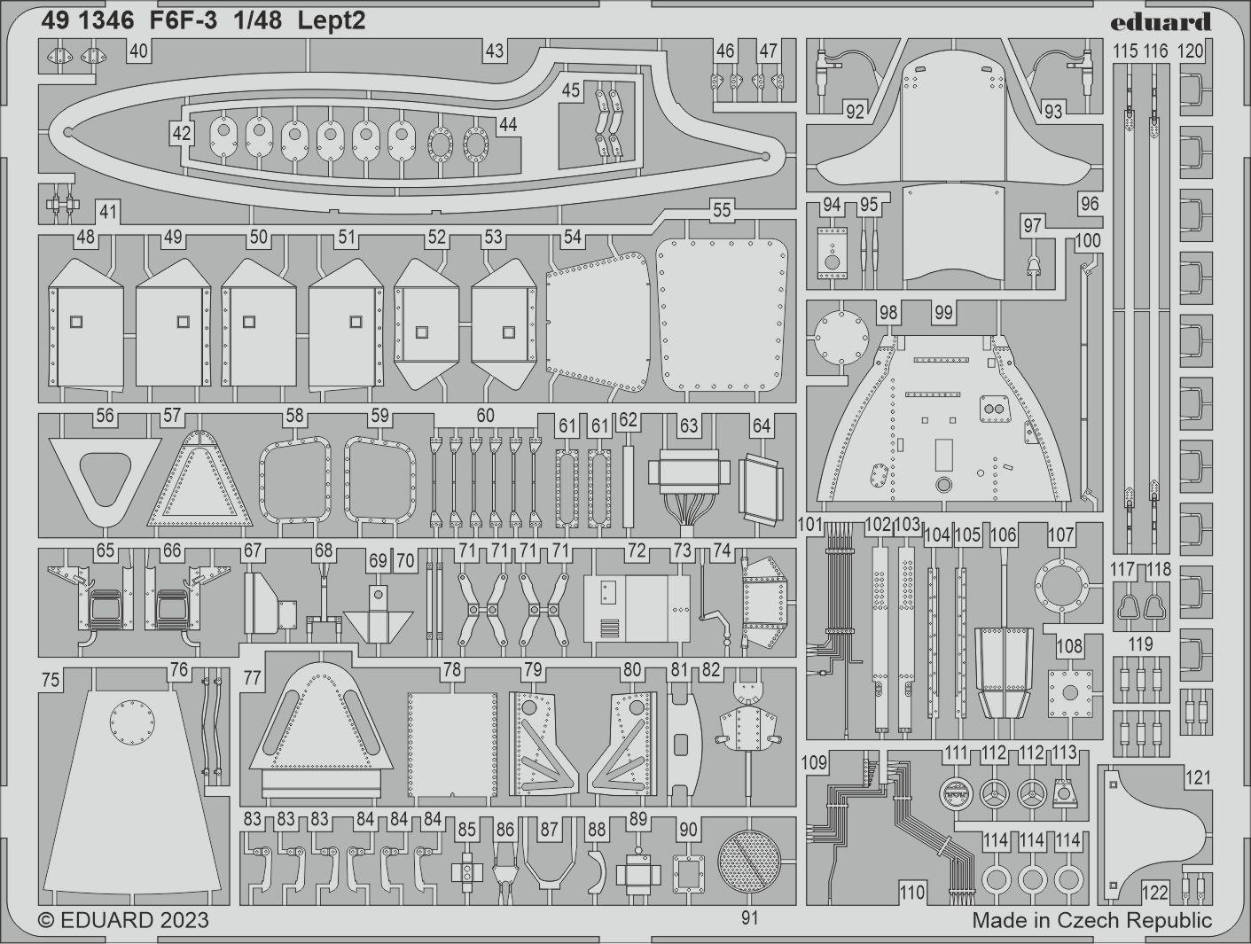 Eduard ED491346 1:48 Grumman F6F-3 Hellcat