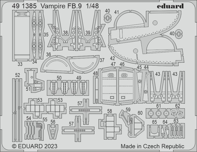 Eduard ED491385 1:48 de Havilland Vampire FB.9