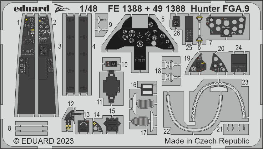 Eduard ED491388 1:48 Hawker Hunter FGA.9