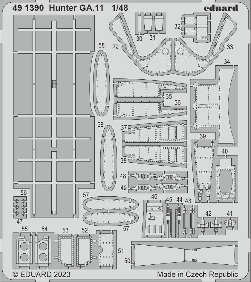 Eduard ED491390 1:48 Hawker Hunter GA.11