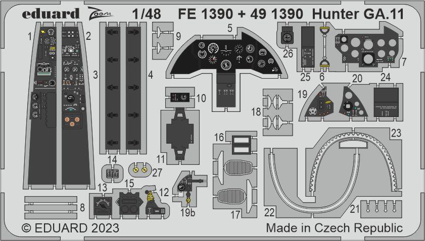 Eduard ED491390 1:48 Hawker Hunter GA.11