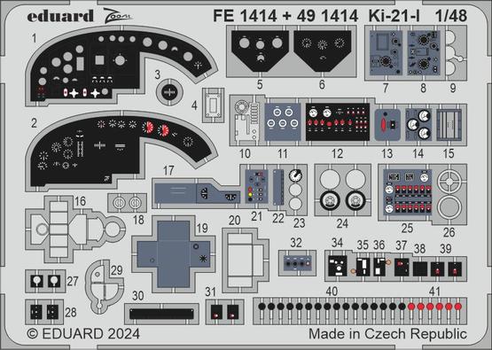 Eduard ED491414 Mitsubishi Ki-21-I 1:48