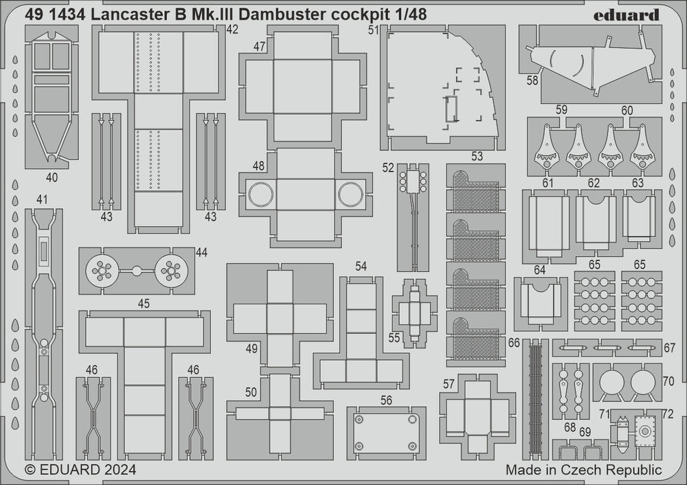 Eduard ED491434 Avro Lancaster B Mk.III Dambuster cockpit 1:48